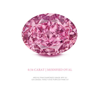 Argyle pink diamond OVAL 4PP SI1 1=0.51CT